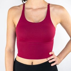 ⭐️$5/25 Dae Activewear crisscross top red red wine M